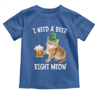 I Need A Beer Right Meow Funny Cat Drinking Joke Toddler T Shirt St Patricks Day Humor