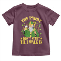 Funny Saint Patrick Drinking Beer Party Humor Toddler T Shirt The Paddy Don’t Start Til I Walk In St Patricks Day
