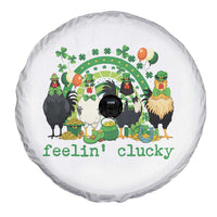 Funny St Patricks Day Chicken Shamrock Spare Tire Cover Feelin Clucky Hen Lucky Clover Pun Irish Humor