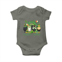 Funny St Patricks Day Chicken Shamrock Baby Onesie Feelin Clucky Hen Lucky Clover Pun Irish Humor