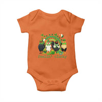 Funny St Patricks Day Chicken Shamrock Baby Onesie Feelin Clucky Hen Lucky Clover Pun Irish Humor