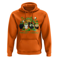 Funny St Patricks Day Chicken Shamrock Hoodie Feelin Clucky Hen Lucky Clover Pun Irish Humor