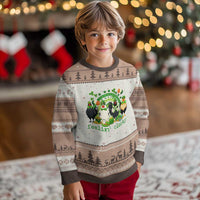 Funny St Patricks Day Chicken Shamrock Ugly Christmas Sweater Feelin Clucky Hen Lucky Clover Pun Irish Humor
