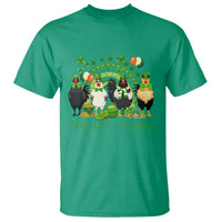 Funny St Patricks Day Chicken Shamrock T Shirt Feelin Clucky Hen Lucky Clover Pun Irish Humor