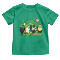 Funny St Patricks Day Chicken Shamrock Toddler T Shirt Feelin Clucky Hen Lucky Clover Pun Irish Humor
