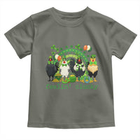 Funny St Patricks Day Chicken Shamrock Toddler T Shirt Feelin Clucky Hen Lucky Clover Pun Irish Humor