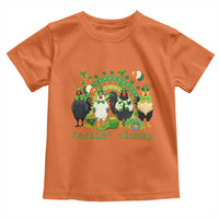 Funny St Patricks Day Chicken Shamrock Toddler T Shirt Feelin Clucky Hen Lucky Clover Pun Irish Humor