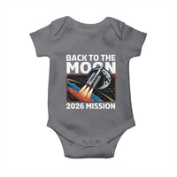Back to the Moon 2026 Mission Baby Onesie Retro Rocket Launch Lunar Orbit Space Enthusiasts