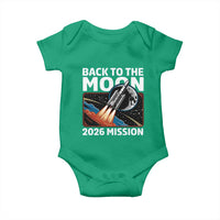Back to the Moon 2026 Mission Baby Onesie Retro Rocket Launch Lunar Orbit Space Enthusiasts