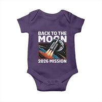 Back to the Moon 2026 Mission Baby Onesie Retro Rocket Launch Lunar Orbit Space Enthusiasts