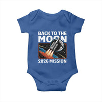 Back to the Moon 2026 Mission Baby Onesie Retro Rocket Launch Lunar Orbit Space Enthusiasts