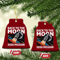 Back to the Moon 2026 Mission Ceramic Ornament Retro Rocket Launch Lunar Orbit Space Enthusiasts