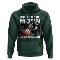 Back to the Moon 2026 Mission Hoodie Retro Rocket Launch Lunar Orbit Space Enthusiasts