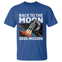 Back to the Moon 2026 Mission T Shirt Retro Rocket Launch Lunar Orbit Space Enthusiasts