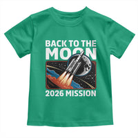 Back to the Moon 2026 Mission Toddler T Shirt Retro Rocket Launch Lunar Orbit Space Enthusiasts