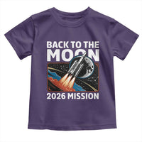 Back to the Moon 2026 Mission Toddler T Shirt Retro Rocket Launch Lunar Orbit Space Enthusiasts