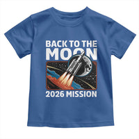 Back to the Moon 2026 Mission Toddler T Shirt Retro Rocket Launch Lunar Orbit Space Enthusiasts