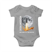 2026 Return to the Moon Mission Baby Onesie Realistic Rocket Launch Lunar Graphic Space Exploration