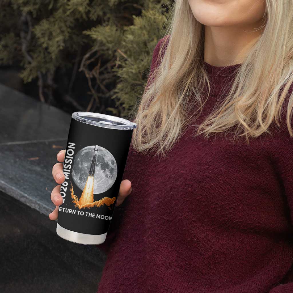 2026 Return to the Moon Mission Tumbler Cup Realistic Rocket Launch Lunar Graphic Space Exploration