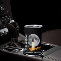 2026 Return to the Moon Mission Tumbler Cup Realistic Rocket Launch Lunar Graphic Space Exploration