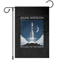 Future Lunar Mission 2026 Garden Flag Rocket Launch Lunar Orbit Space Exploration
