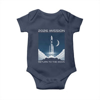 Future Lunar Mission 2026 Baby Onesie Rocket Launch Lunar Orbit Space Exploration