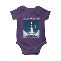 Future Lunar Mission 2026 Baby Onesie Rocket Launch Lunar Orbit Space Exploration