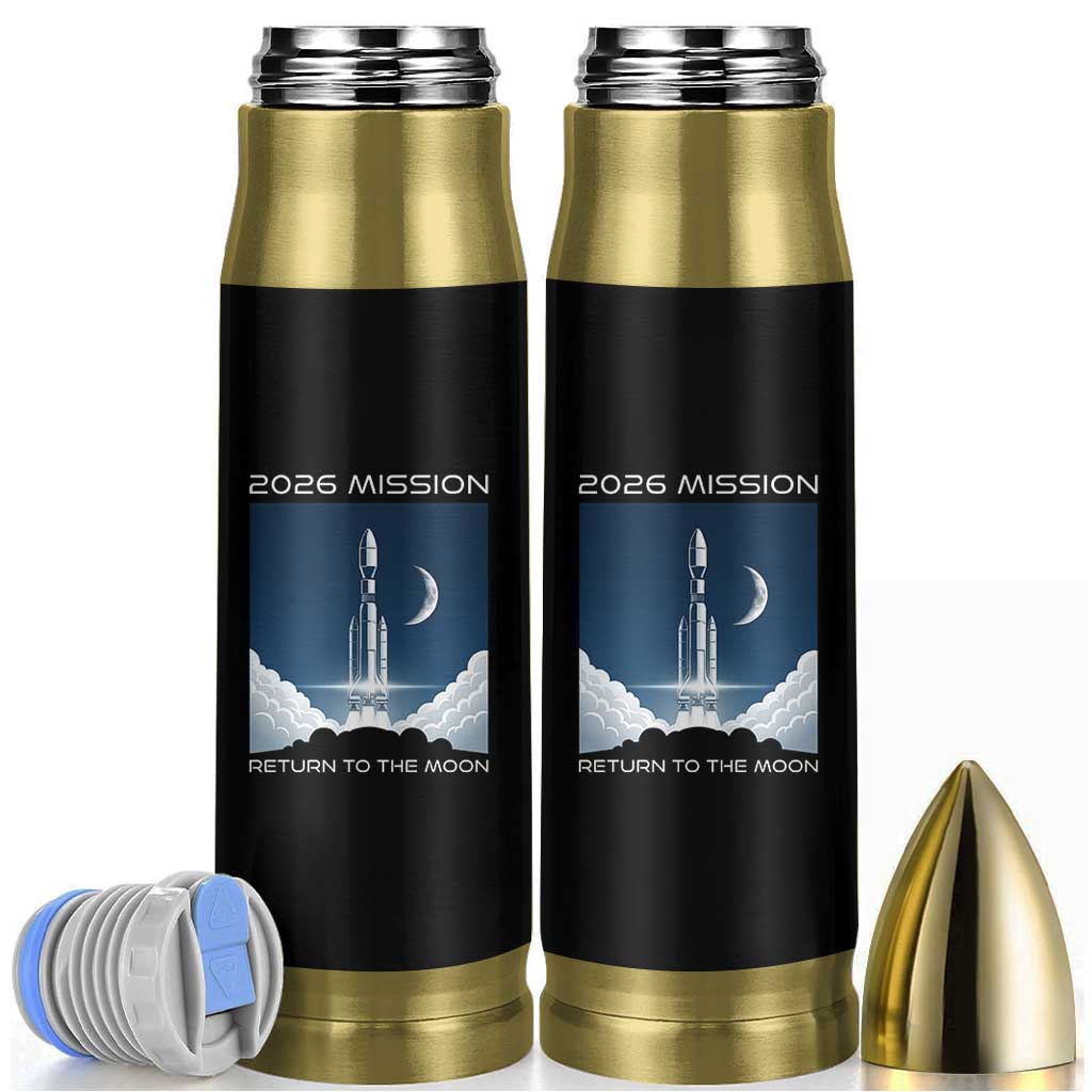 Future Lunar Mission 2026 Bullet Tumbler Rocket Launch Lunar Orbit Space Exploration