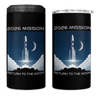 Future Lunar Mission 2026 4 in 1 Can Cooler Tumbler Rocket Launch Lunar Orbit Space Exploration