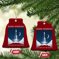 Future Lunar Mission 2026 Ceramic Ornament Rocket Launch Lunar Orbit Space Exploration