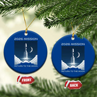 Future Lunar Mission 2026 Ceramic Ornament Rocket Launch Lunar Orbit Space Exploration