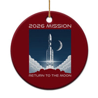 Future Lunar Mission 2026 Ceramic Ornament Rocket Launch Lunar Orbit Space Exploration