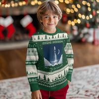 Future Lunar Mission 2026 Ugly Christmas Sweater Rocket Launch Lunar Orbit Space Exploration