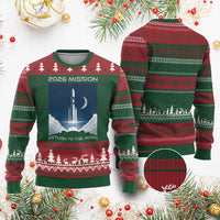 Future Lunar Mission 2026 Ugly Christmas Sweater Rocket Launch Lunar Orbit Space Exploration