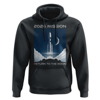 Future Lunar Mission 2026 Hoodie Rocket Launch Lunar Orbit Space Exploration