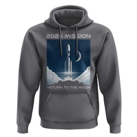 Future Lunar Mission 2026 Hoodie Rocket Launch Lunar Orbit Space Exploration