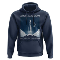 Future Lunar Mission 2026 Hoodie Rocket Launch Lunar Orbit Space Exploration