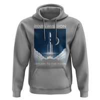Future Lunar Mission 2026 Hoodie Rocket Launch Lunar Orbit Space Exploration