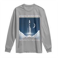 Future Lunar Mission 2026 Long Sleeve Shirt Rocket Launch Lunar Orbit Space Exploration