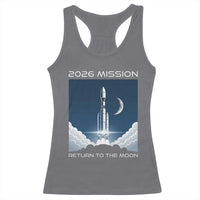 Future Lunar Mission 2026 Racerback Tank Top Rocket Launch Lunar Orbit Space Exploration