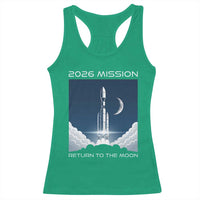 Future Lunar Mission 2026 Racerback Tank Top Rocket Launch Lunar Orbit Space Exploration