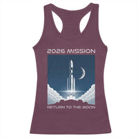 Future Lunar Mission 2026 Racerback Tank Top Rocket Launch Lunar Orbit Space Exploration