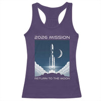 Future Lunar Mission 2026 Racerback Tank Top Rocket Launch Lunar Orbit Space Exploration