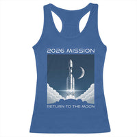 Future Lunar Mission 2026 Racerback Tank Top Rocket Launch Lunar Orbit Space Exploration