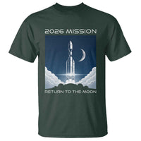Future Lunar Mission 2026 T Shirt Rocket Launch Lunar Orbit Space Exploration