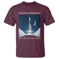 Future Lunar Mission 2026 T Shirt Rocket Launch Lunar Orbit Space Exploration