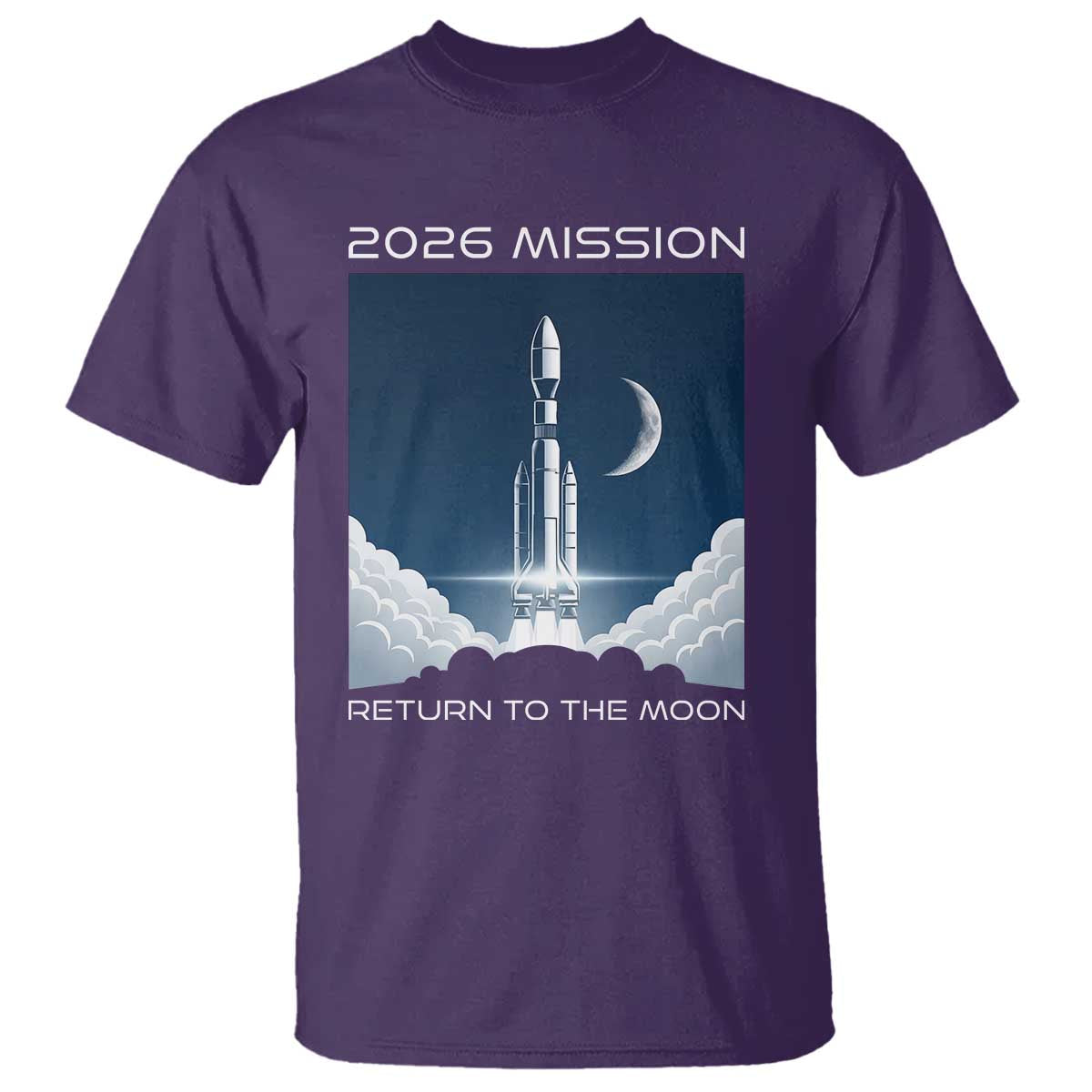 Future Lunar Mission 2026 T Shirt Rocket Launch Lunar Orbit Space Exploration