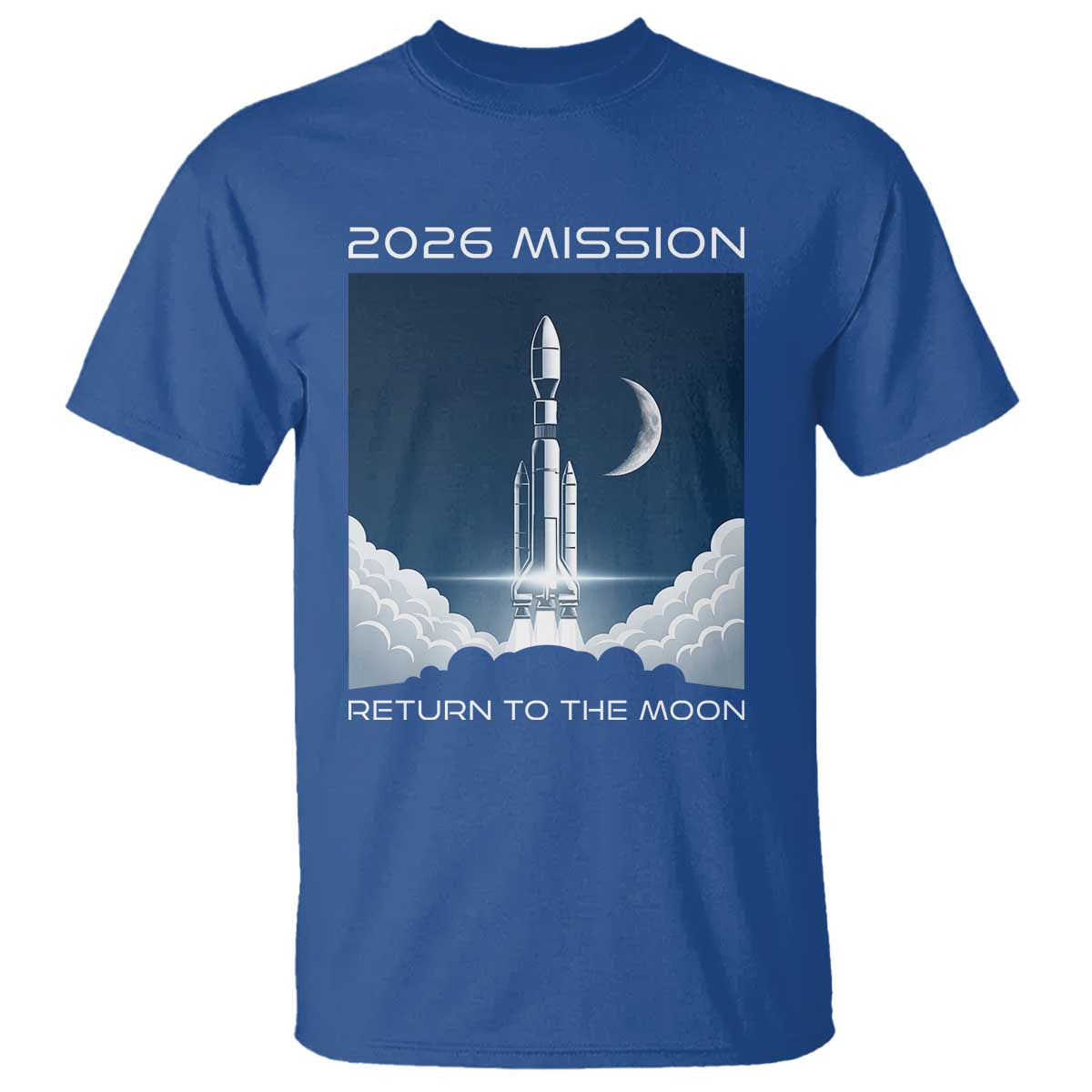 Future Lunar Mission 2026 T Shirt Rocket Launch Lunar Orbit Space Exploration