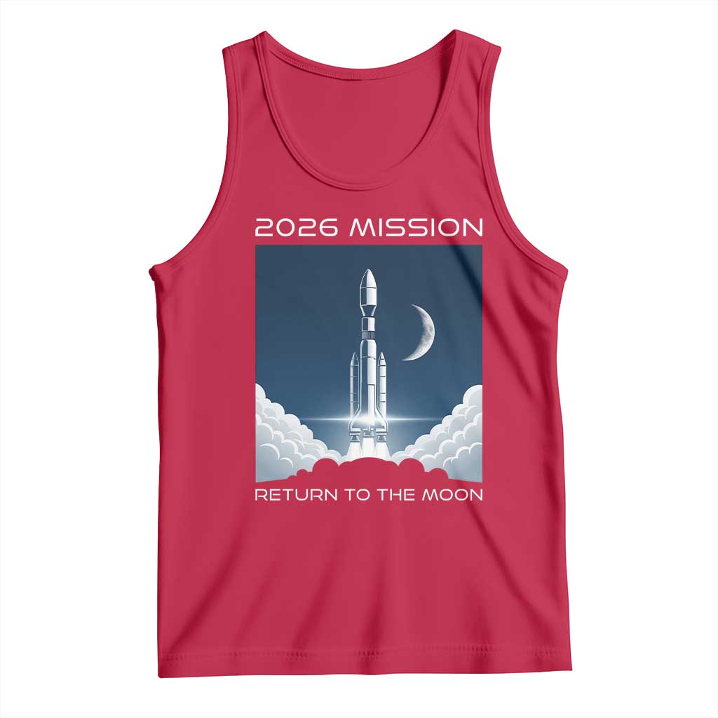 Future Lunar Mission 2026 Tank Top Rocket Launch Lunar Orbit Space Exploration