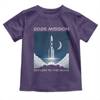 Future Lunar Mission 2026 Toddler T Shirt Rocket Launch Lunar Orbit Space Exploration